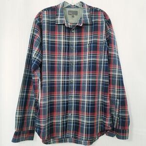 Vince Men's Plaid Button Up Shirt Size L